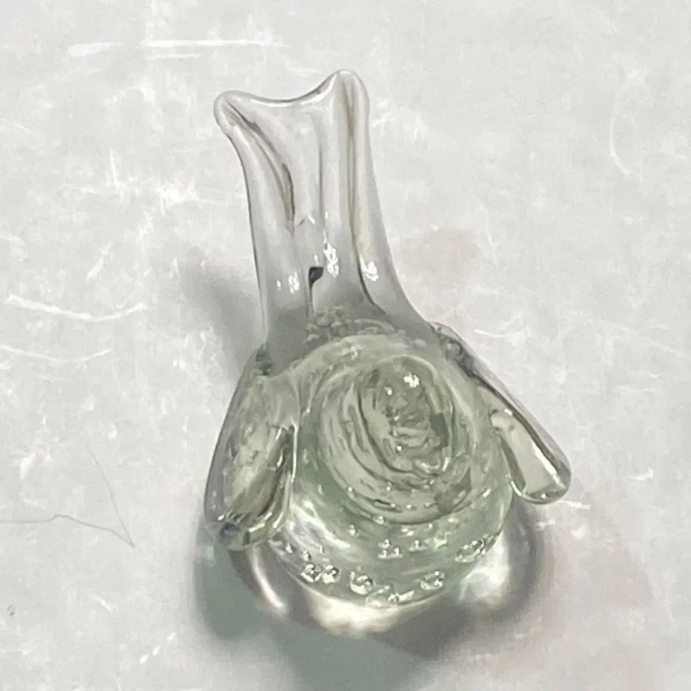 Vintage Clear Art Glass Bird Figure Figurine